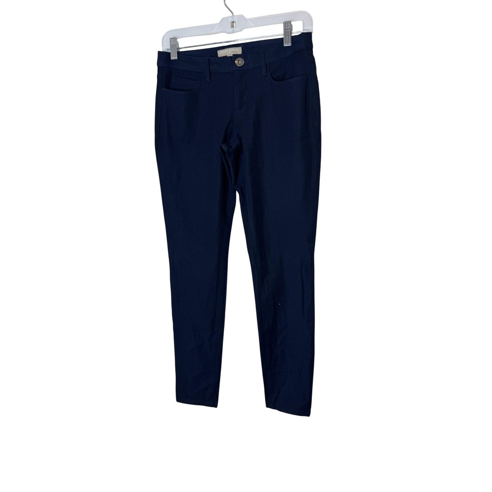 Banana Republic Sloan Pants Womens 0 Navy Blue Ankle Skinny‎ Stretch Workwear